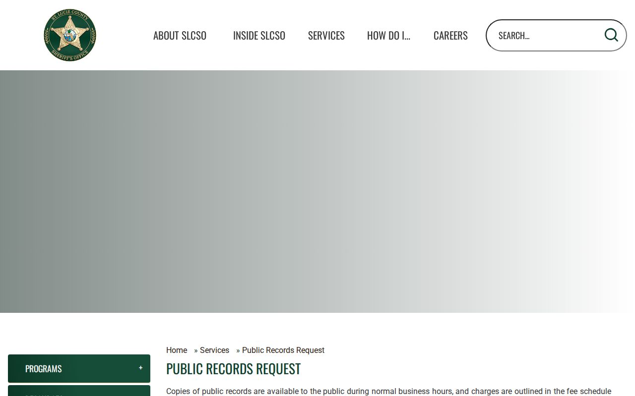 St. Lucie County arrest records request types and fees