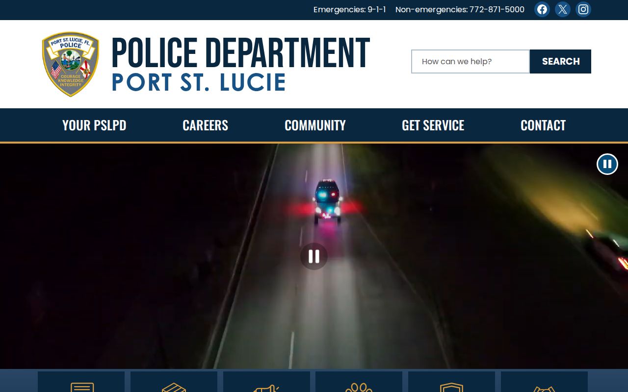 Port St. Lucie Police Department official page