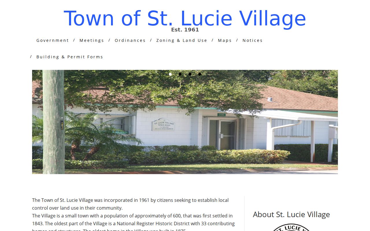 St. Lucie Village official government page