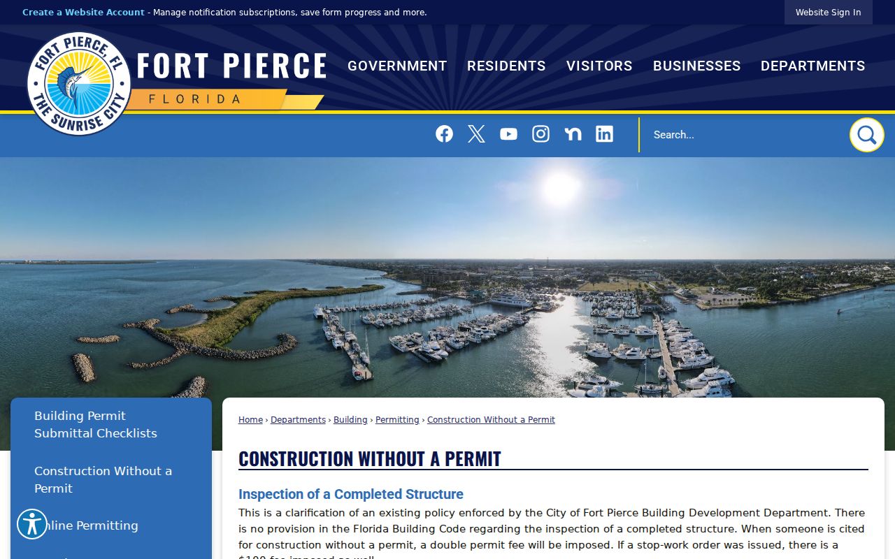 Fort Pierce Police Department official page